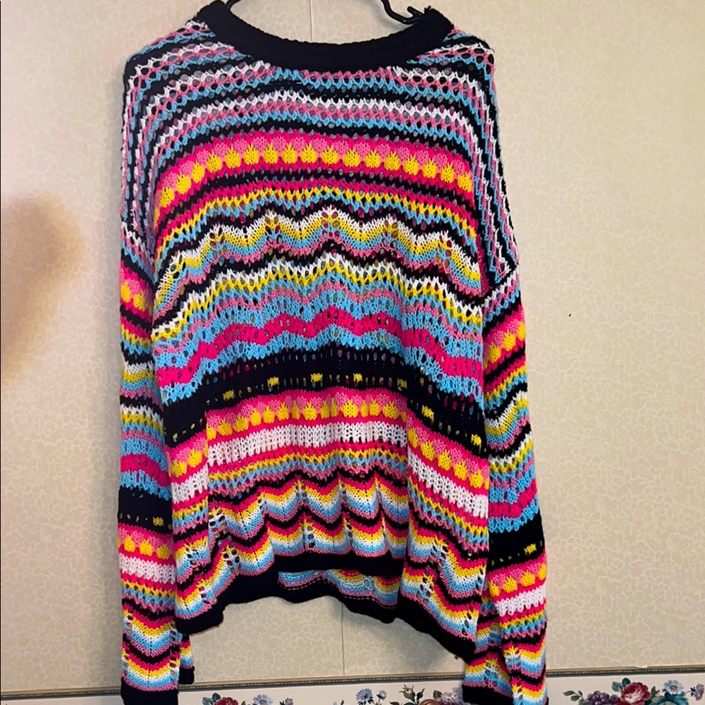 MISS SPARKLE CROCHET SWEATER